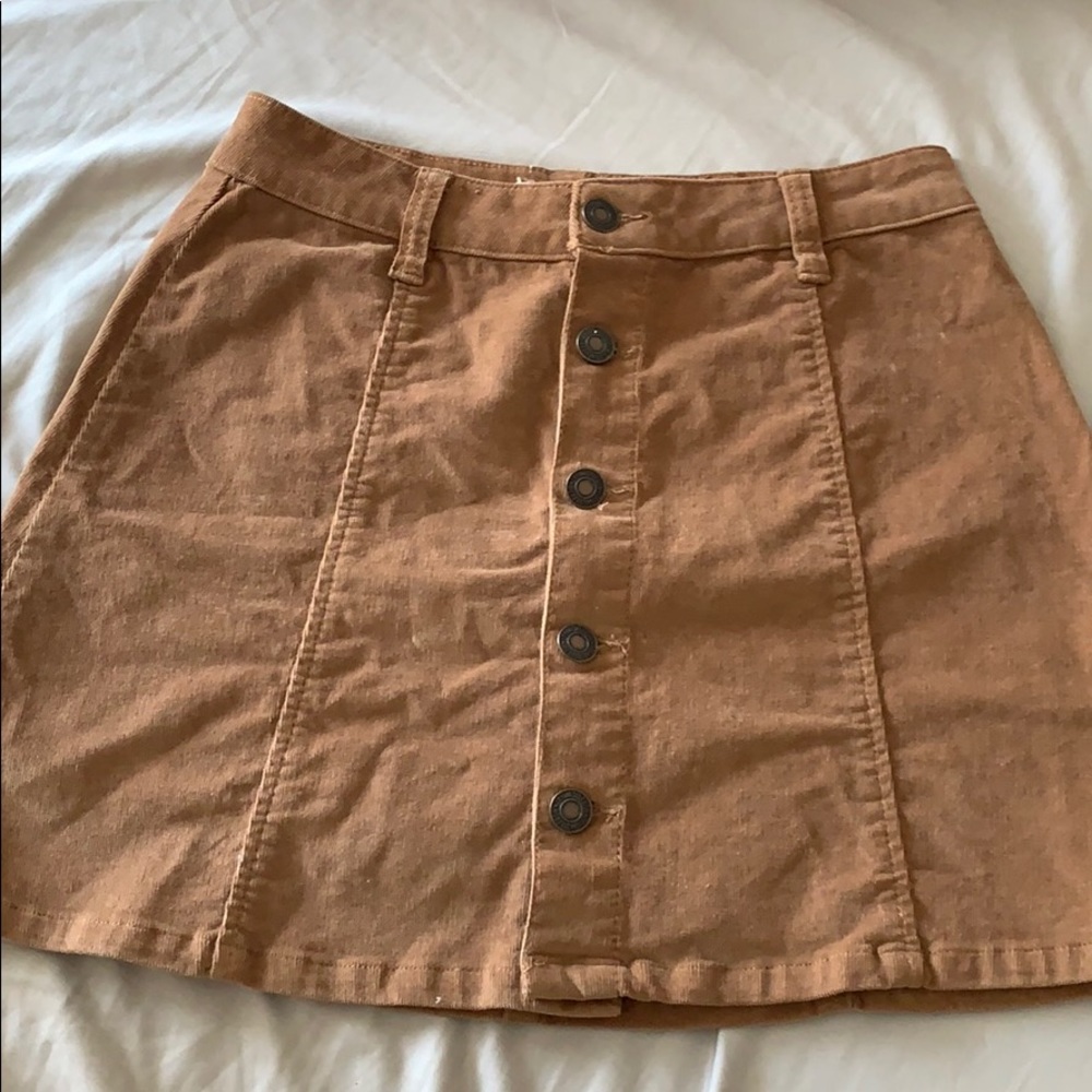 corduroy Button-down Skirt